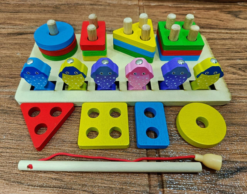 Shape Matching Ruler and Fishing Game 2-in-1